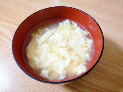 卵と油揚げの中華スープ